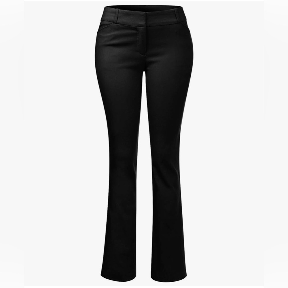 Women's High Waist Comfy Stretchy Bootcut Trouser Pants - Picture 2 of 3